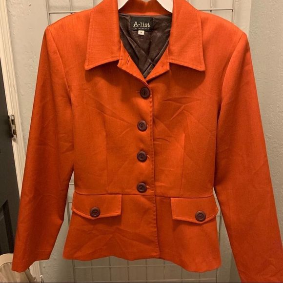 Vintage A-list Burnt Orange Jacket - Picture 1 of 7